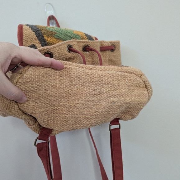 Vintage Southwestern Woven Cotton Kilim Backpack - Picture 7 of 15